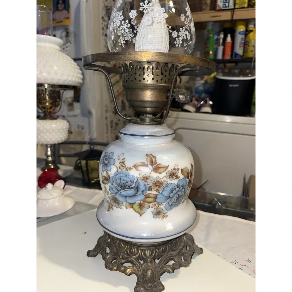 Vintage Gone With The Wind Electric Hurricane Lamp 18